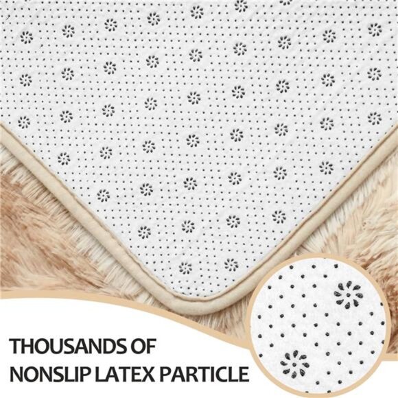 6x9 Large Area Rugs for Living Room, Super Soft Fluffy Modern Bedroom Rug - Picture 6 of 7